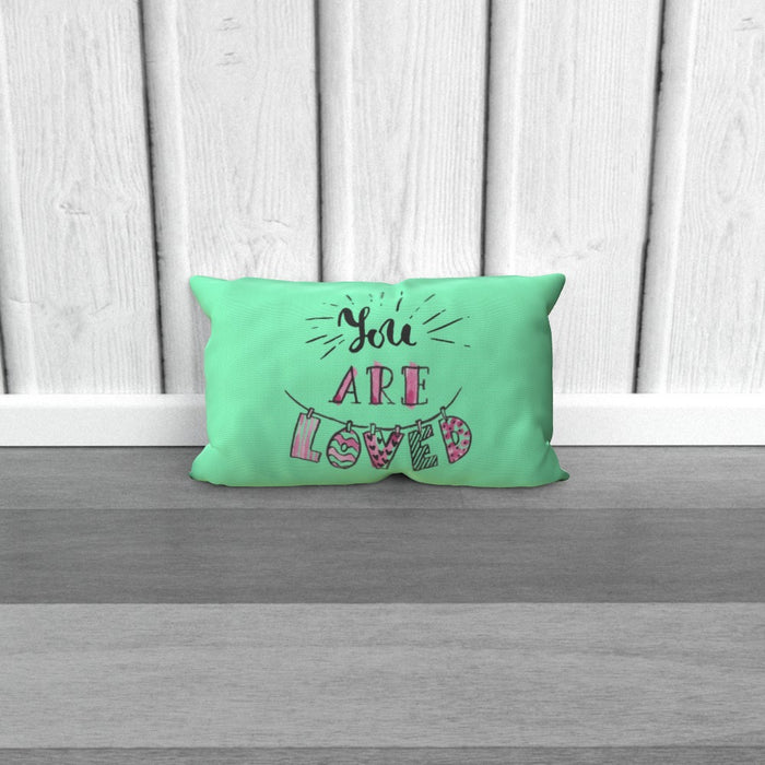 Cushion - You are Loved - Green Zest - printonitshop