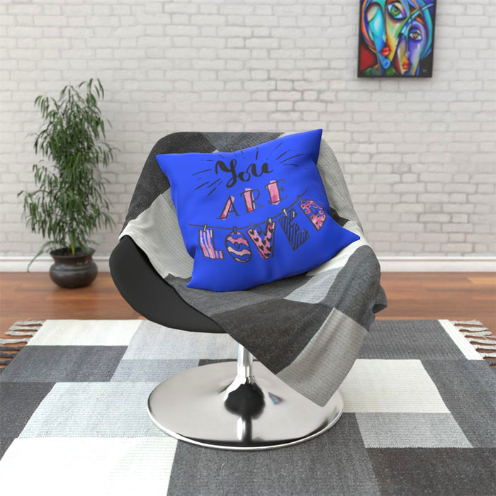 Cushion - You are Loved - Blue - printonitshop