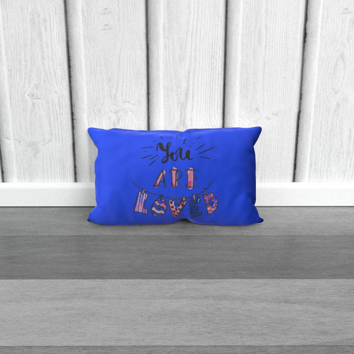 Cushion - You are Loved - Blue - printonitshop