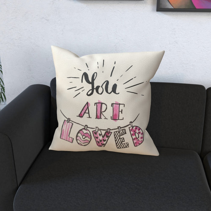 Cushion - You are Loved - Cream - printonitshop