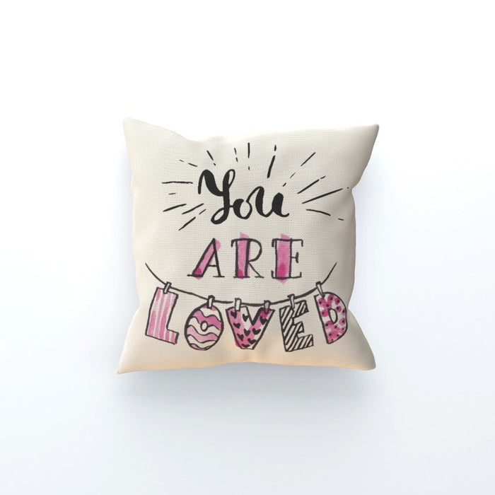 Cushion - You are Loved - Cream - printonitshop