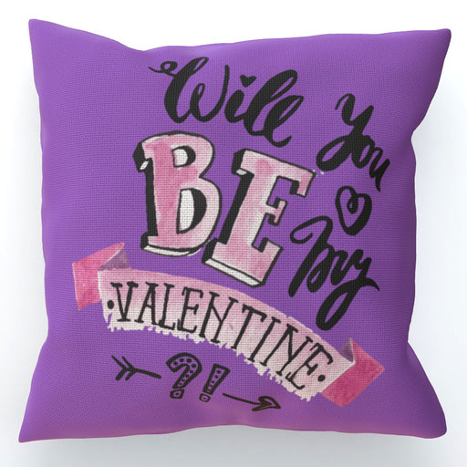 Cushion - Will You Be My Valentine - Purple - printonitshop