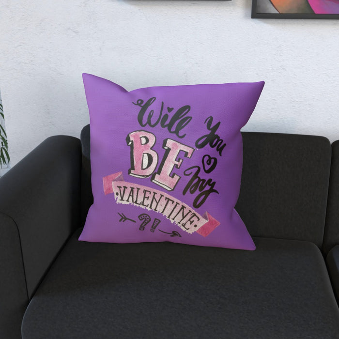 Cushion - Will You Be My Valentine - Purple - printonitshop