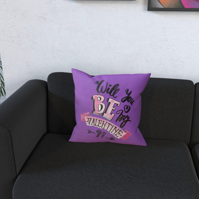 Cushion - Will You Be My Valentine - Purple - printonitshop