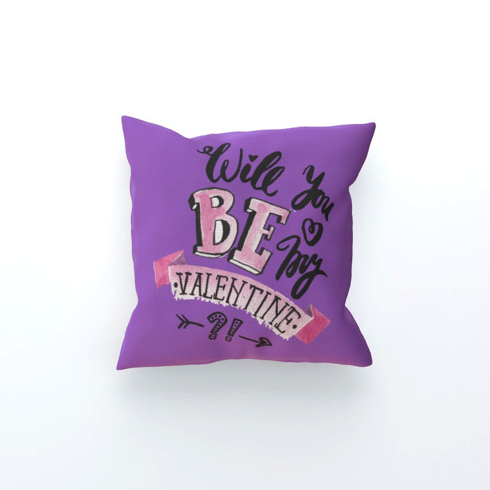 Cushion - Will You Be My Valentine - Purple - printonitshop