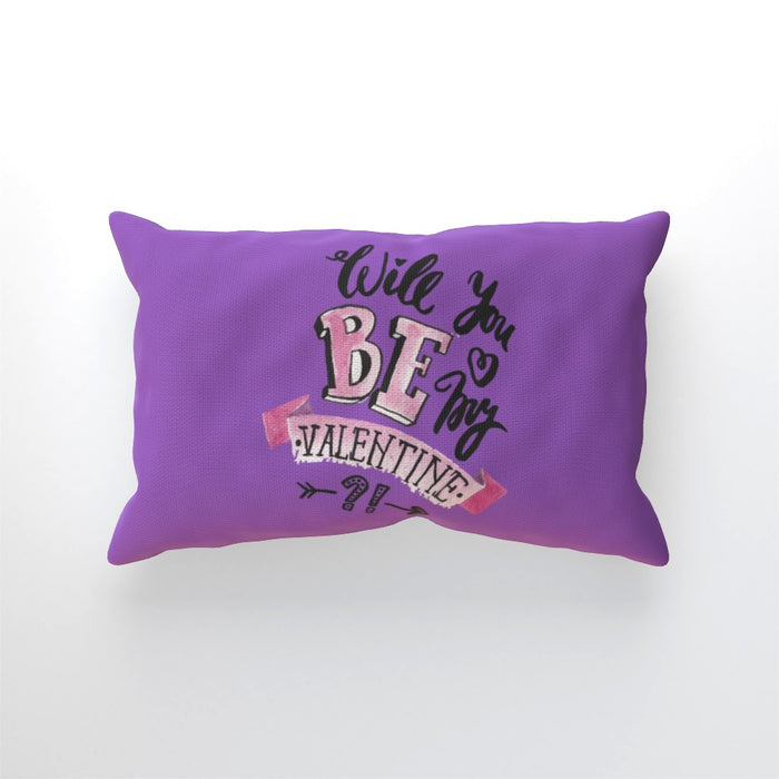 Cushion - Will You Be My Valentine - Purple - printonitshop