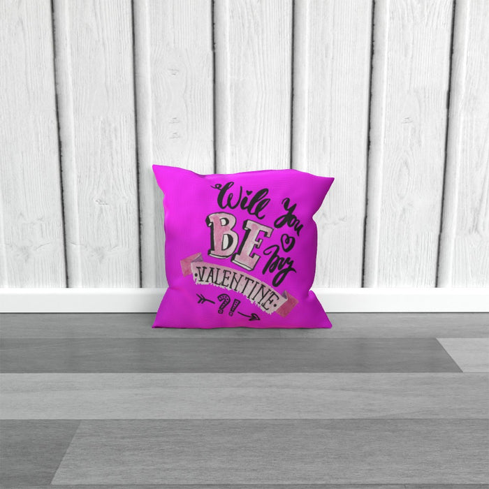 Cushion - Will You Be My Valentine - Pink - printonitshop