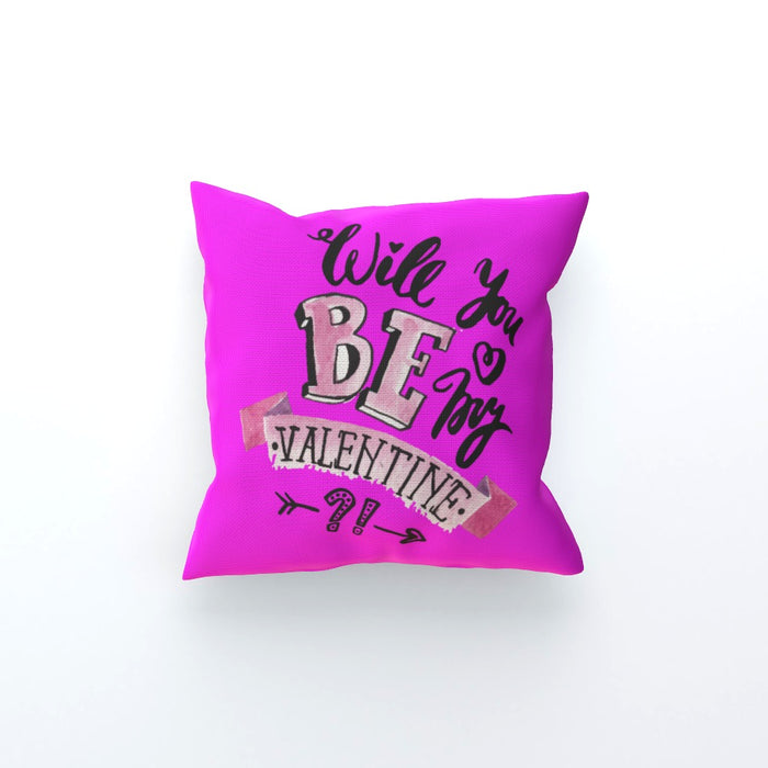 Cushion - Will You Be My Valentine - Pink - printonitshop