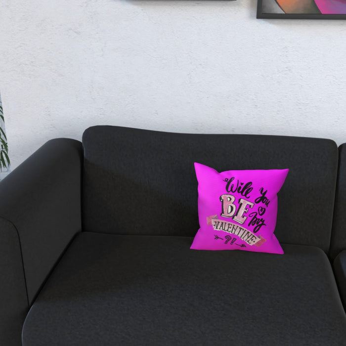 Cushion - Will You Be My Valentine - Pink - printonitshop