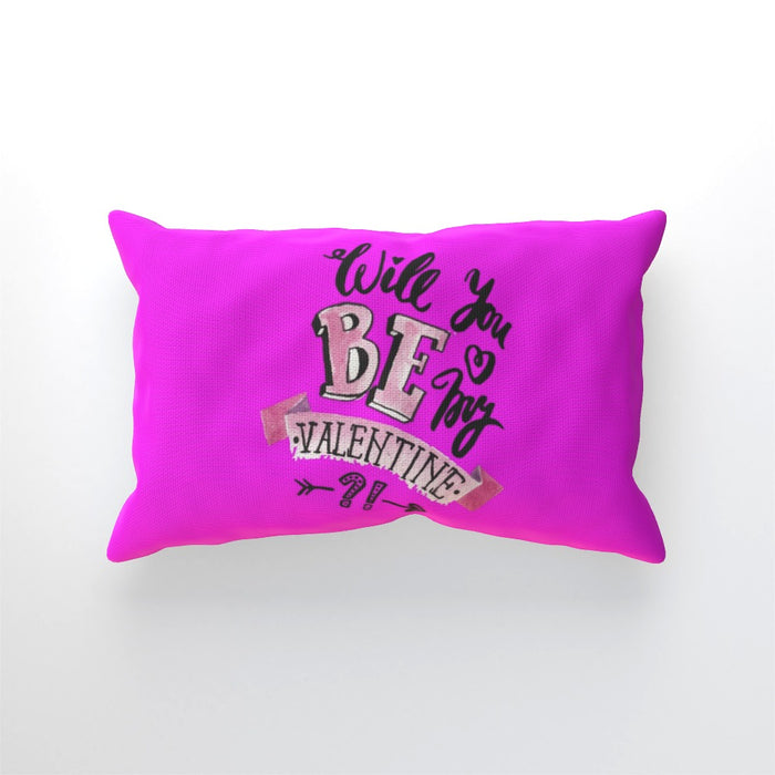 Cushion - Will You Be My Valentine - Pink - printonitshop