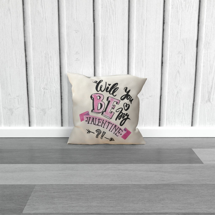 Cushion - Will You Be My Valentine - Cream - printonitshop