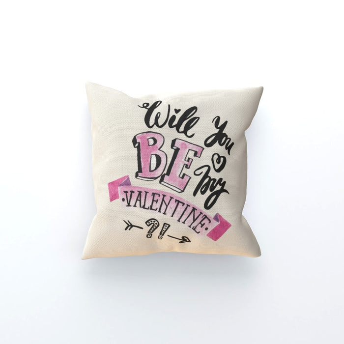 Cushion - Will You Be My Valentine - Cream - printonitshop