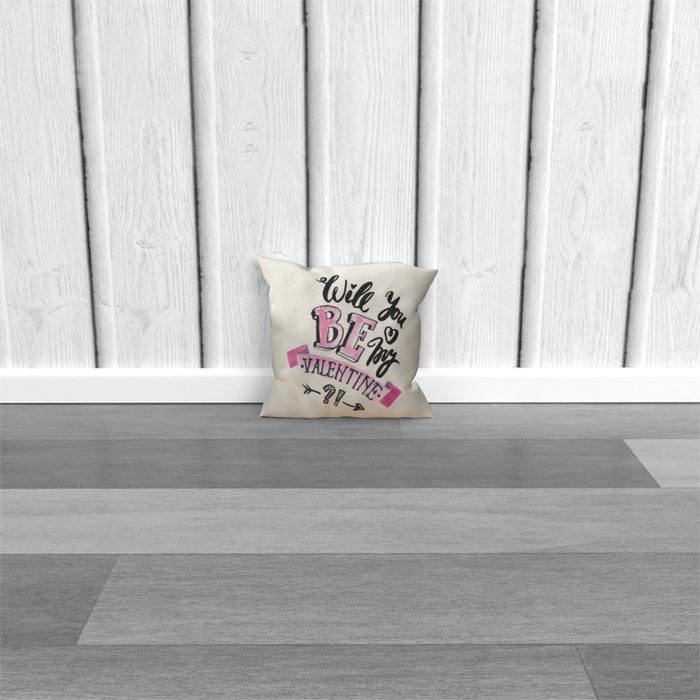 Cushion - Will You Be My Valentine - Cream - printonitshop