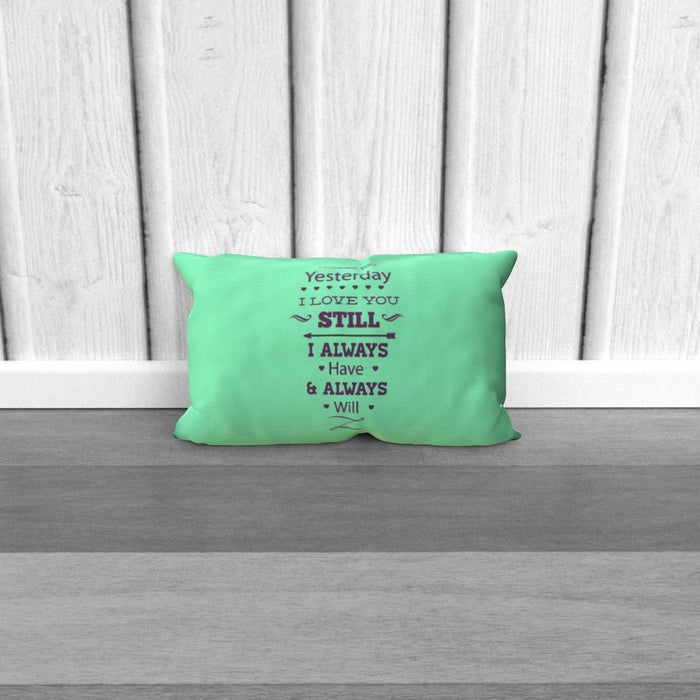 Cushion - I Love You Still - Green Zest - printonitshop