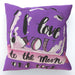 Cushion - I Love You To The Moon - Purple - printonitshop