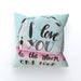 Cushion - I Love You To The Moon - Pale Blue - printonitshop