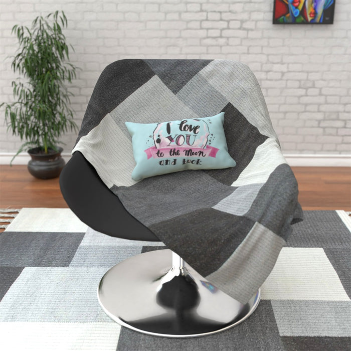 Cushion - I Love You To The Moon - Pale Blue - printonitshop