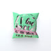 Cushion - I Love You To The Moon - Green Zest - printonitshop