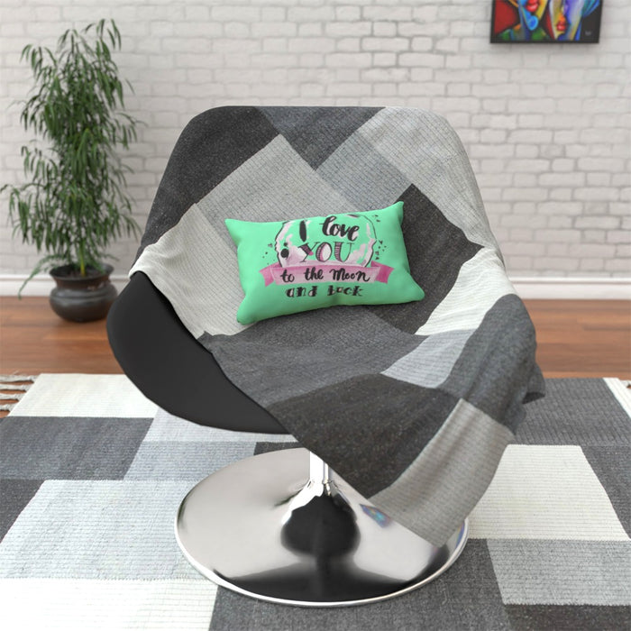 Cushion - I Love You To The Moon - Green Zest - printonitshop