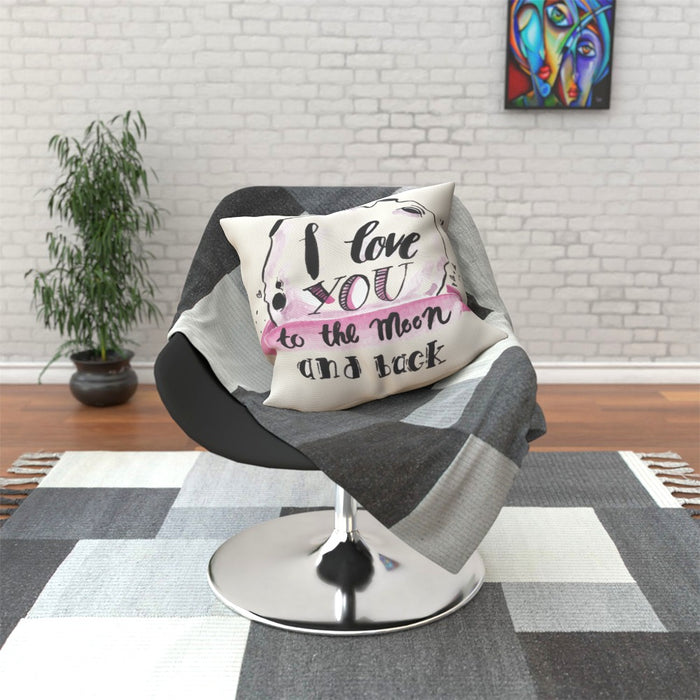 Cushion - I Love You To The Moon - Cream - printonitshop