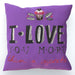 Cushion - I Love You More Thank Cupcakes - Purple - printonitshop