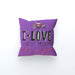 Cushion - I Love You More Thank Cupcakes - Purple - printonitshop