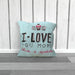 Cushion - I Love You More Thank Cupcakes - Pale Blue - printonitshop