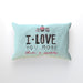 Cushion - I Love You More Thank Cupcakes - Pale Blue - printonitshop