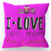 Cushion - I Love You More Thank Cupcakes - Pink - printonitshop