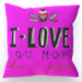 Cushion - I Love You More Thank Cupcakes - Pink - printonitshop