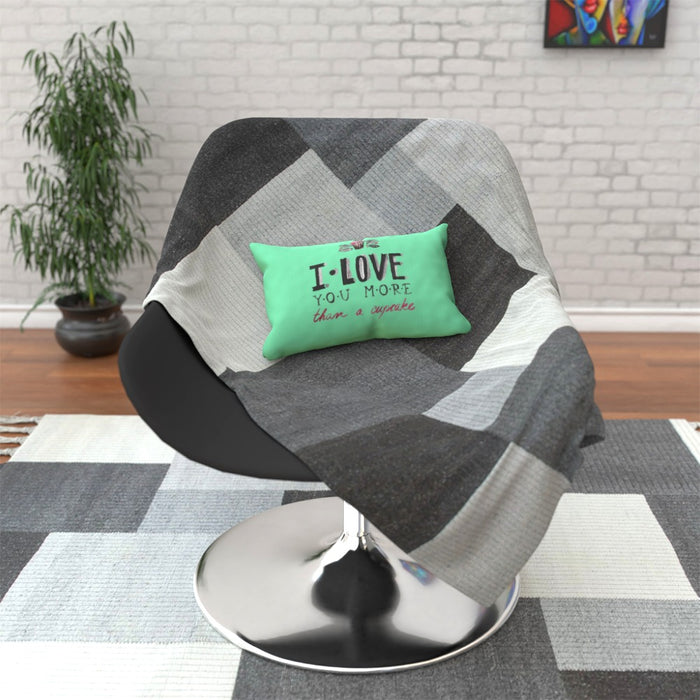 Cushion - I Love You More Thank Cupcakes - Green Zest - printonitshop