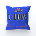 Cushion - I Love You More Thank Cupcakes - Blue - printonitshop