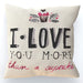 Cushion - I Love You More Thank Cupcakes - Cream - printonitshop