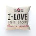 Cushion - I Love You More Thank Cupcakes - Cream - printonitshop