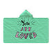 Hooded Blanket - You Are Loved - Green Zest - printonitshop