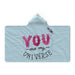 Hooded Blanket - You Are My Universe - Pale Blue - printonitshop