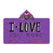 Hooded Blanket - I Love You More Than Cupcakes - Purple - printonitshop