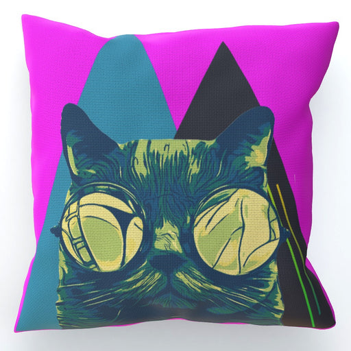 Cushion - Mr Cool Cat Pink - printonitshop