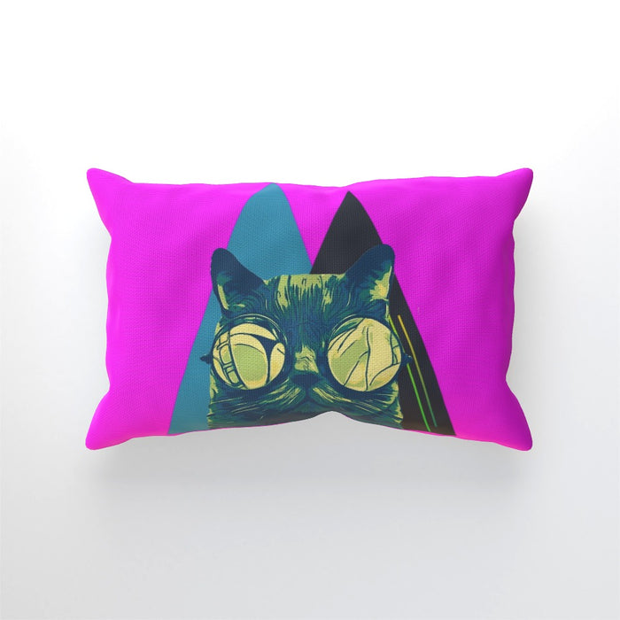 Cushion - Mr Cool Cat Pink - printonitshop