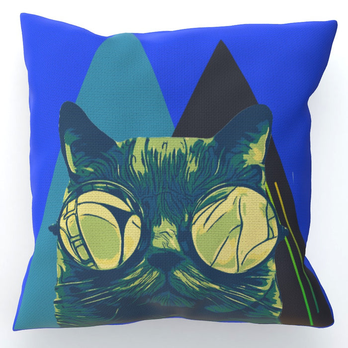 Cushion - Mr Cool Cat Blue - printonitshop