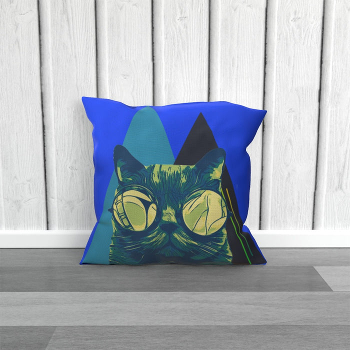 Cushion - Mr Cool Cat Blue - printonitshop