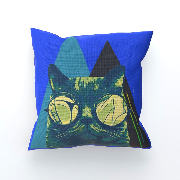 Cushion - Mr Cool Cat Blue - printonitshop