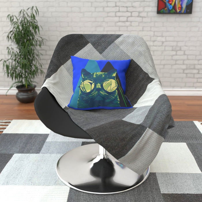 Cushion - Mr Cool Cat Blue - printonitshop