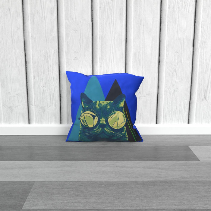 Cushion - Mr Cool Cat Blue - printonitshop