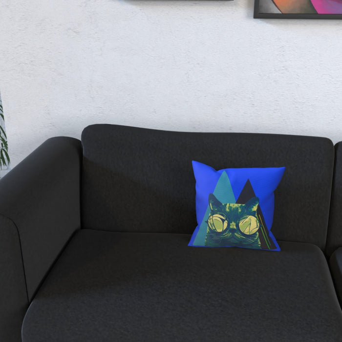 Cushion - Mr Cool Cat Blue - printonitshop