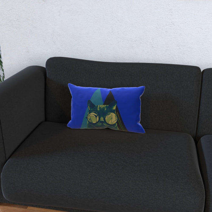 Cushion - Mr Cool Cat Blue - printonitshop