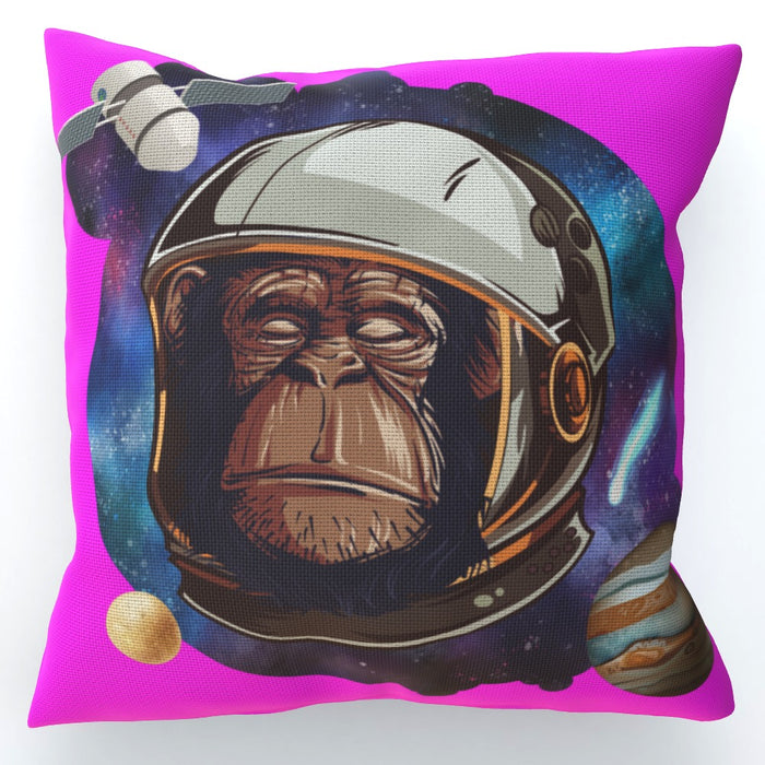 Cushion - Space Chimp Pink - printonitshop