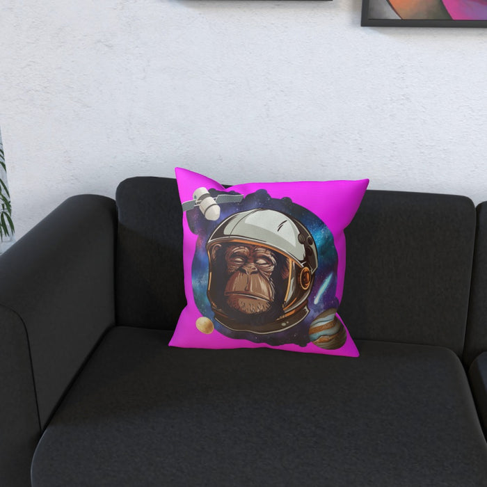 Cushion - Space Chimp Pink - printonitshop