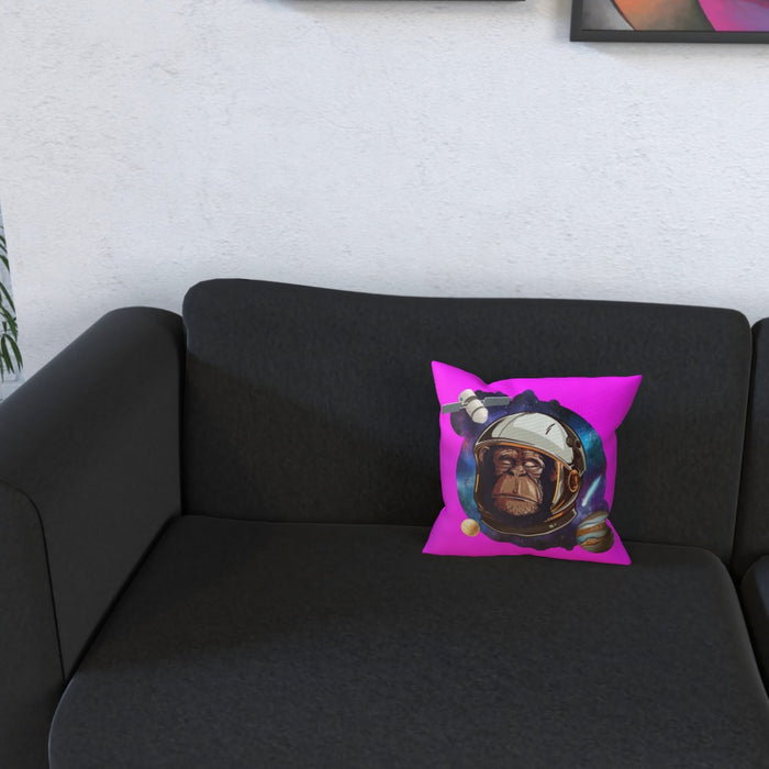 Cushion - Space Chimp Pink - printonitshop