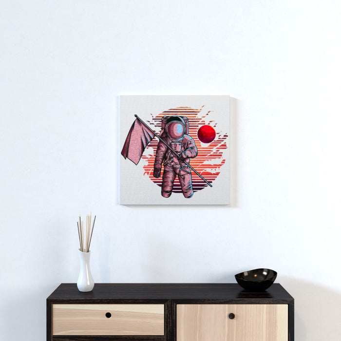 Wall Canvas - Red Planet Spaceman - printonitshop